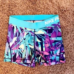 nike pro spandex shorts